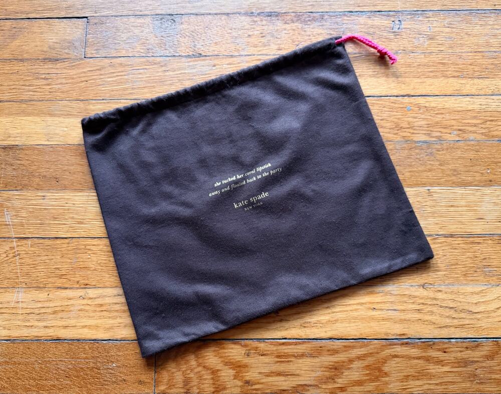 KATE SPADE Brown/Pink Dust Bag sz Small